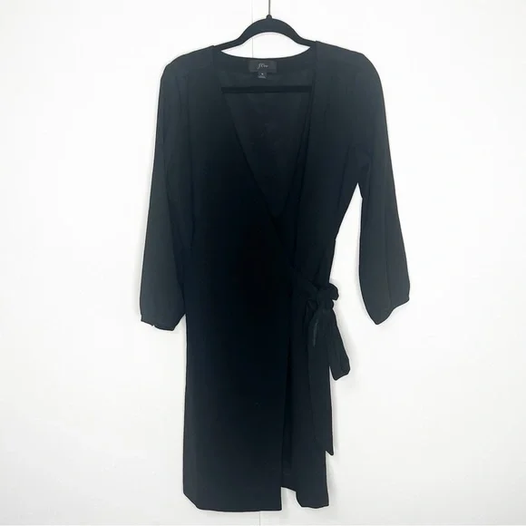 J. Crew‎ black Wrap Dress - Picture 2 of 7